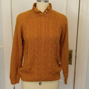 Vintage Gold Mustard Sweater L petite